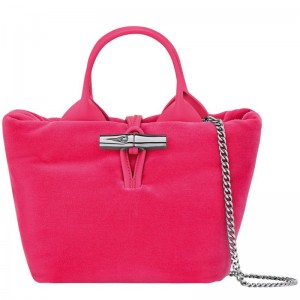 long champ Le Roseau XS Handbag Canvas Naisten Mini Laukut Pinkki | FIKO9274