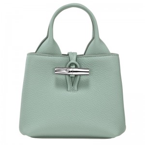 long champ Le Roseau XS Handbag Leather Naisten Mini Laukut Celadon | FIKO9326