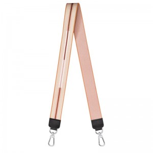 long champ Rayures Shoulder strap Canvas Miesten Asusteet Nude | FITC7441