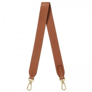 long champ Shoulder strap Leather Miesten Asusteet Sienna | FIPJ7446