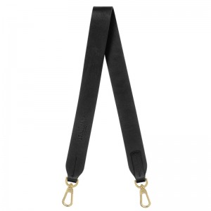 long champ Shoulder strap Leather Naisten Shoulder Straps Mustat | FIRV8012