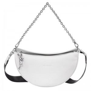 long champ Smile S Crossbody Leather Naisten Olkalaukku Valkoinen | FINW8868