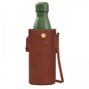 long champ Épure Bottle holder Leather Naisten Pouches Ruskea | FIWN8423