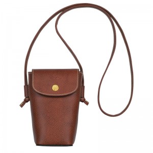 long champ Épure with leather lace 1 Leather Naisten Kuori Ruskea | FIYX8419