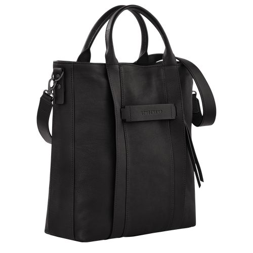 long champ 3D L Tote Leather Miesten Käsilaukku Mustat | FILI7455