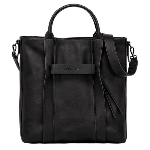 long champ 3D L Tote Leather Miesten Käsilaukku Mustat | FILI7455