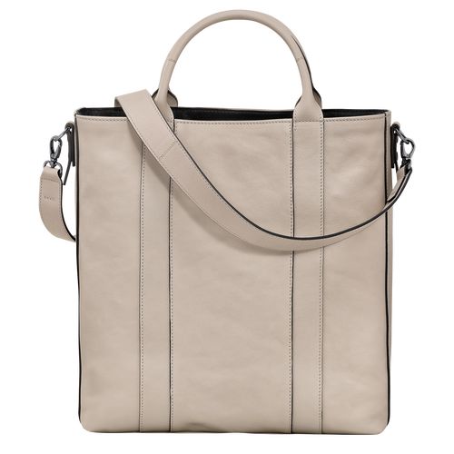 long champ 3D L Tote Leather Miesten Käsilaukku Clay | FIHA7452