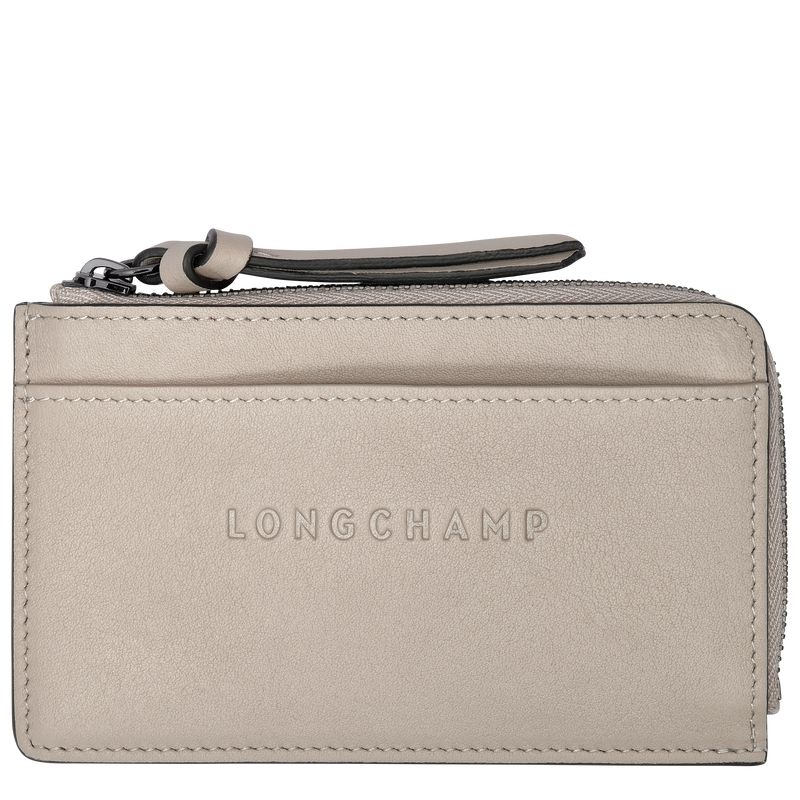 long champ 3D Leather Miesten Korttikotelo Clay | FIWN7383