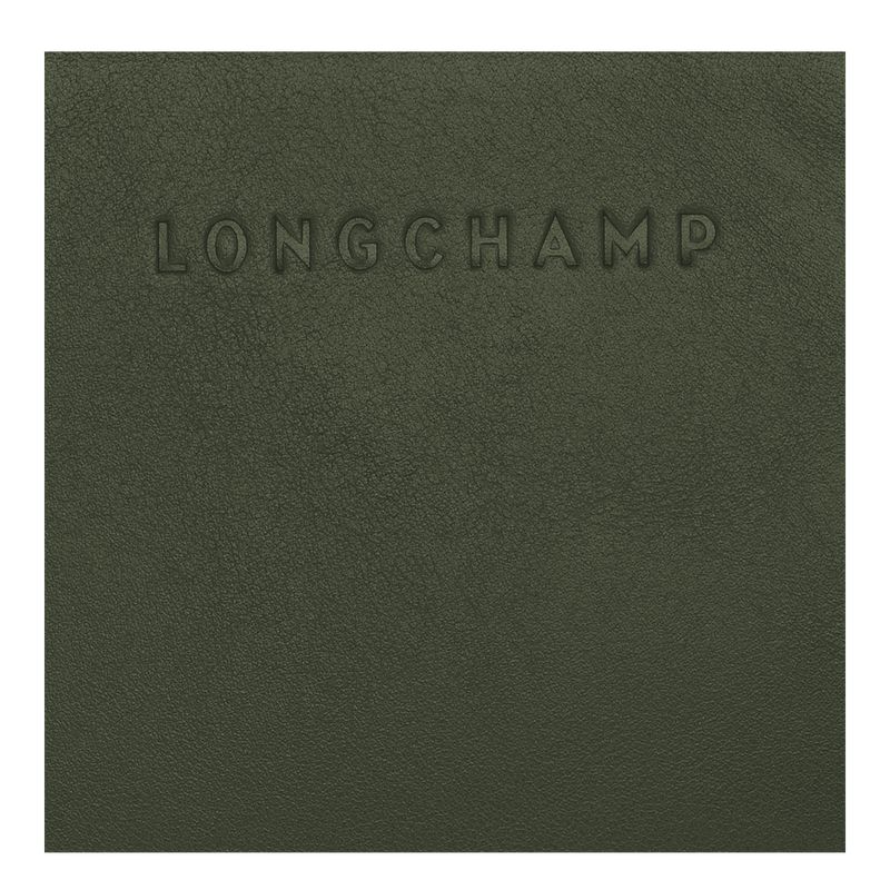 long champ 3D Leather Naisten Lompakko Khaki | FIYX8586