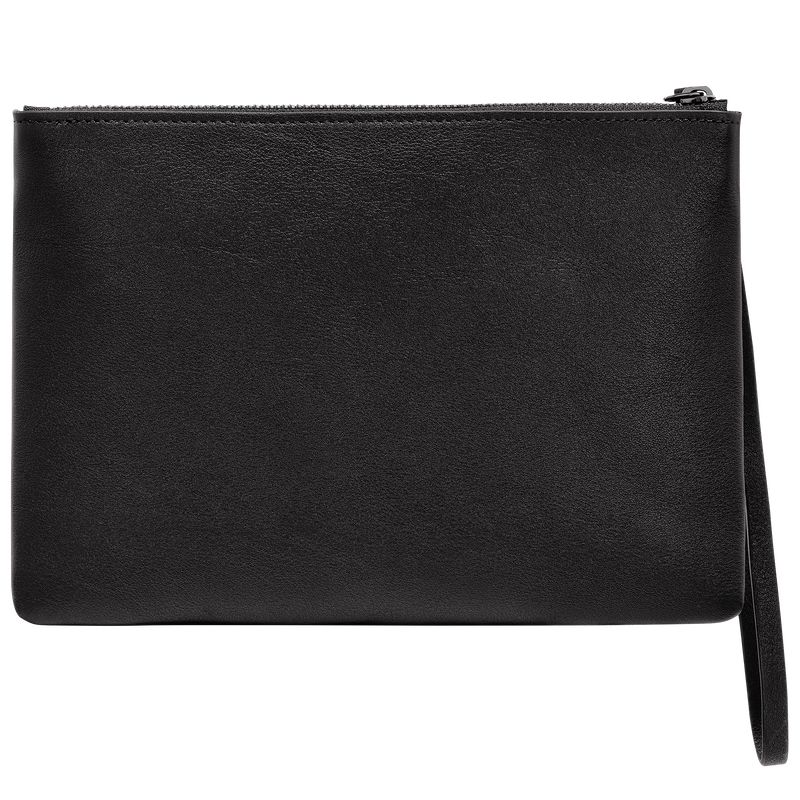 long champ 3D Leather Naisten Pouches Mustat | FIBE8708