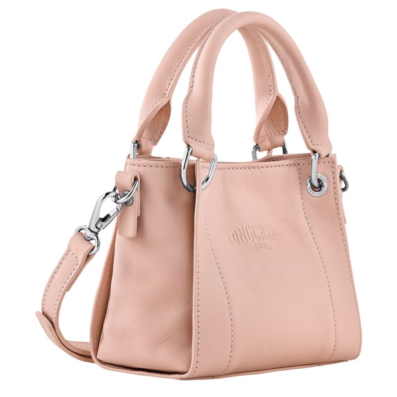 long champ 3D XS Handbag Leather Naisten Mini Laukut Nude | FIAH9371