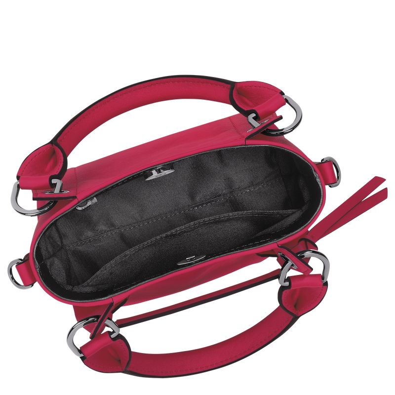 long champ 3D XS Handbag Leather Naisten Mini Laukut Magenta | FIZU9341