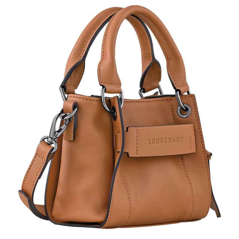 long champ 3D XS Handbag Leather Naisten Mini Laukut Natural | FICT9339