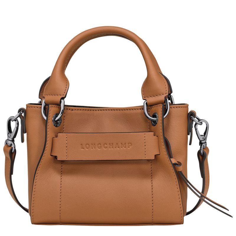 long champ 3D XS Handbag Leather Naisten Mini Laukut Natural | FICT9339