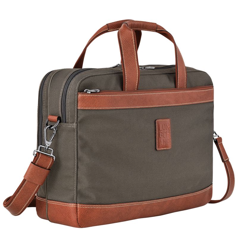 long champ Boxford L Recycled canvas Miesten Salkku Ruskea | FIYX7639