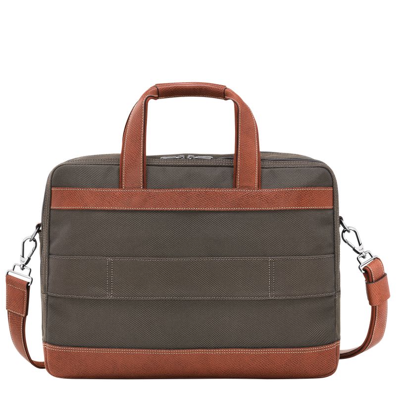 long champ Boxford L Recycled canvas Miesten Salkku Ruskea | FIYX7639