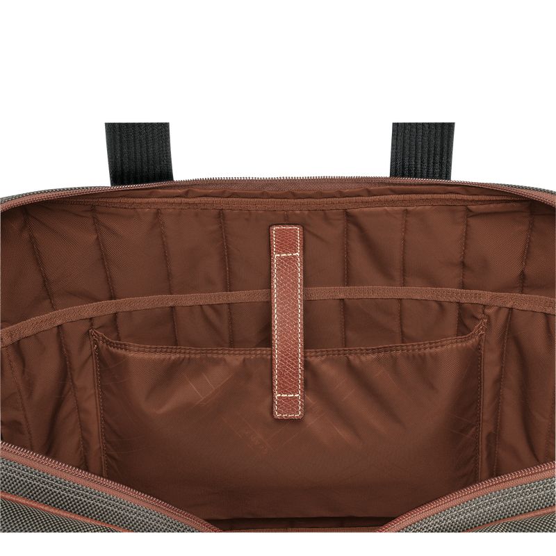 long champ Boxford L Recycled canvas Miesten Salkku Ruskea | FIYX7639