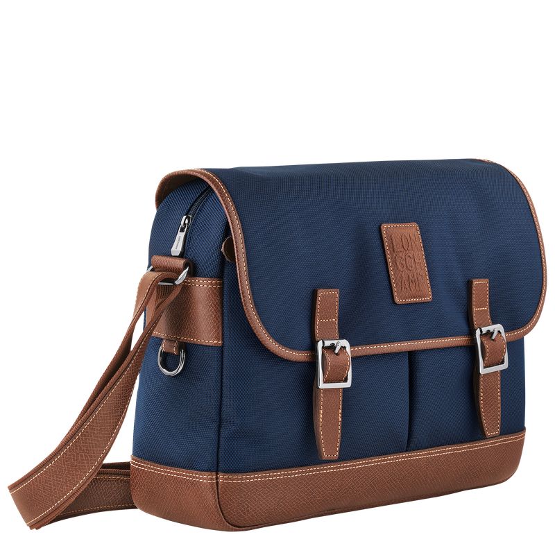 long champ Boxford L Recycled canvas Miesten Crossbody Laukut Sininen | FITC7597