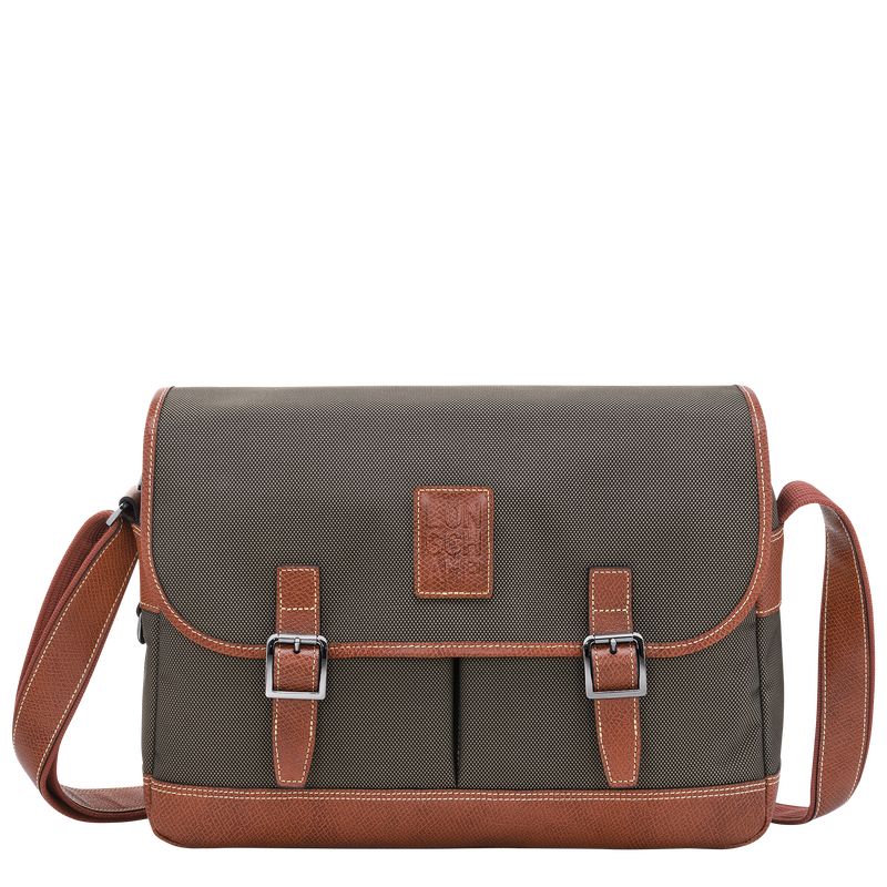 long champ Boxford L Recycled canvas Miesten Crossbody Laukut Ruskea | FIOK7584