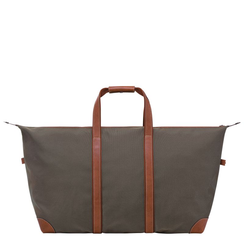 long champ Boxford L Recycled canvas Miesten Matkakassit Ruskea | FIYX7234