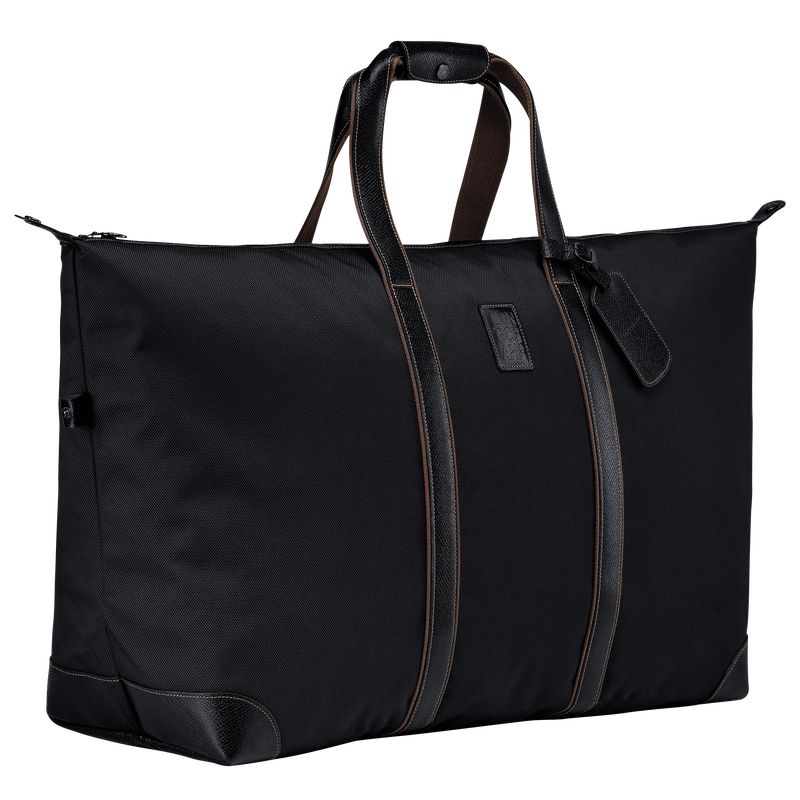 long champ Boxford L Recycled canvas Miesten Matkakassit Mustat | FITC7233