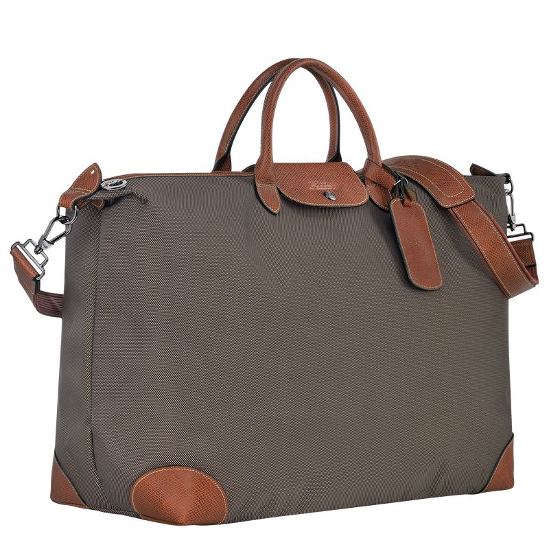 long champ Boxford M Recycled canvas Miesten Matkakassit Ruskea | FIOK7237