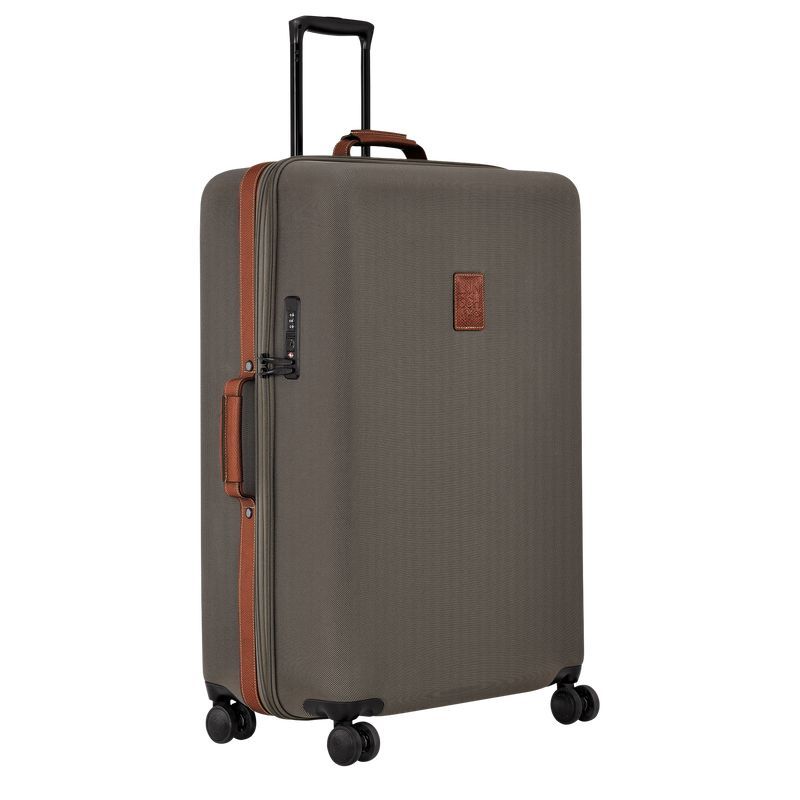 long champ Boxford XL Recycled canvas Miesten Matkalaukut Ruskea | FIEB7174