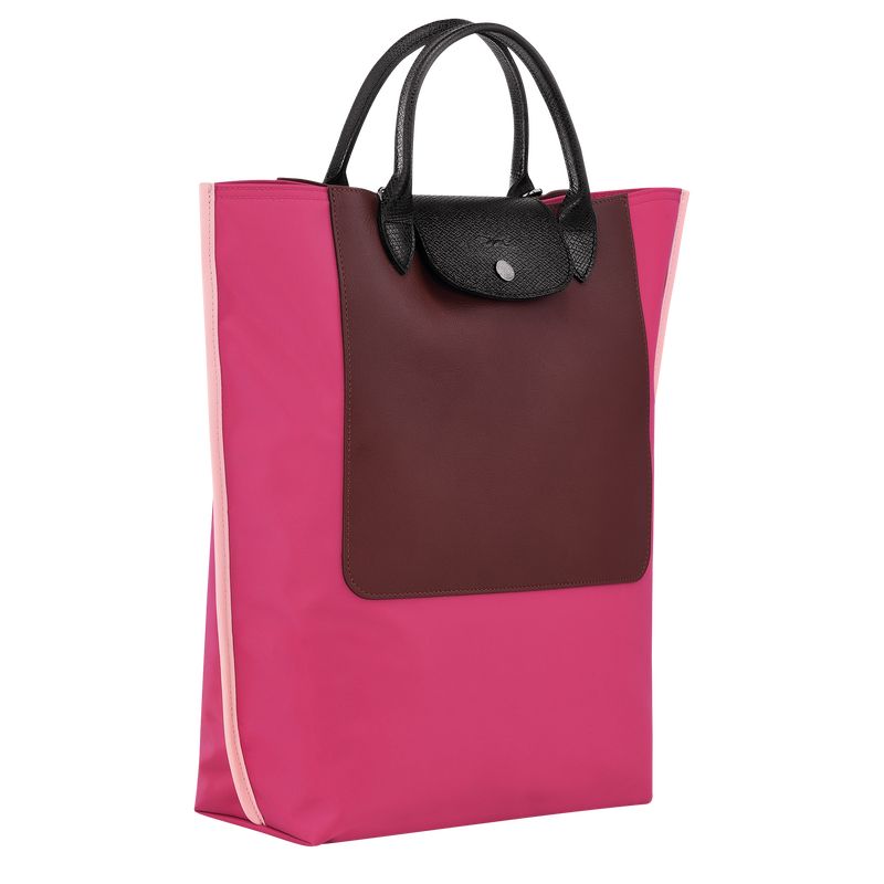 long champ Cabas M Tote Canvas Miesten Käsilaukku Magenta | FISG7477