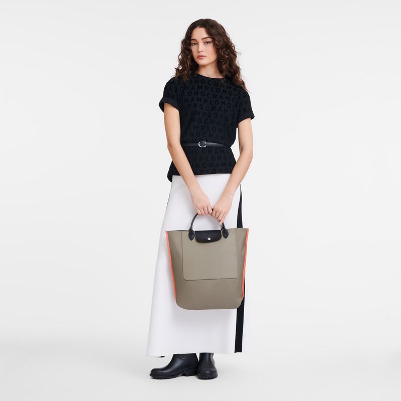 long champ Cabas M Tote Canvas Miesten Käsilaukku Clay | FIHA7473