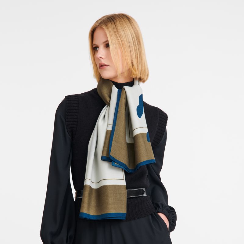 long champ Esquisse Shawl Wool blend Naisten Stoles Harmaat | FIIL8068