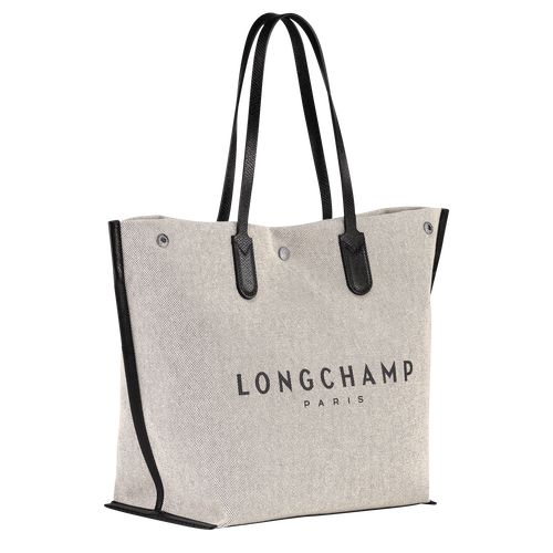 long champ Essential L Tote Canvas Naisten Olkalaukku Ecru | FIAH8830