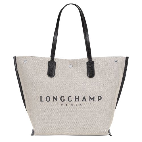 long champ Essential L Tote Canvas Naisten Olkalaukku Ecru | FIAH8830