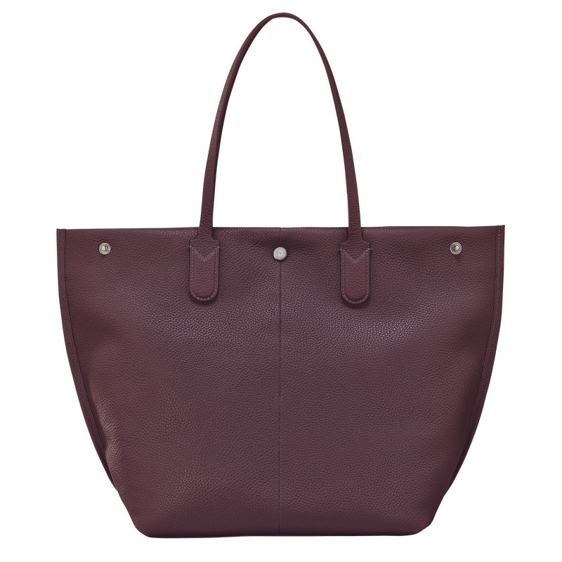 long champ Essential L Tote Leather Naisten Olkalaukku Eggplant | FIKO8858