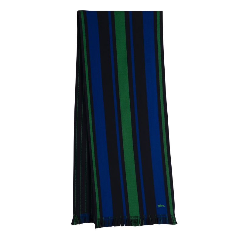 long champ Essential University Scarf Wool Naisten Stoles Laivastonsininen | FIUZ8067