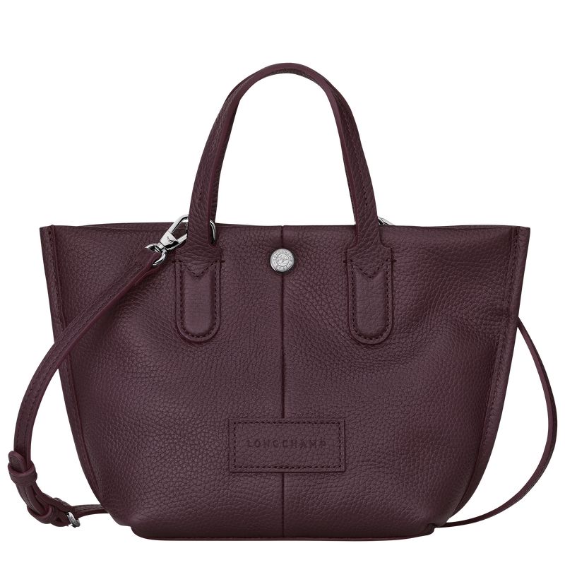 long champ Essential XS Leather Miesten Käsilaukku Eggplant | FIMQ7463