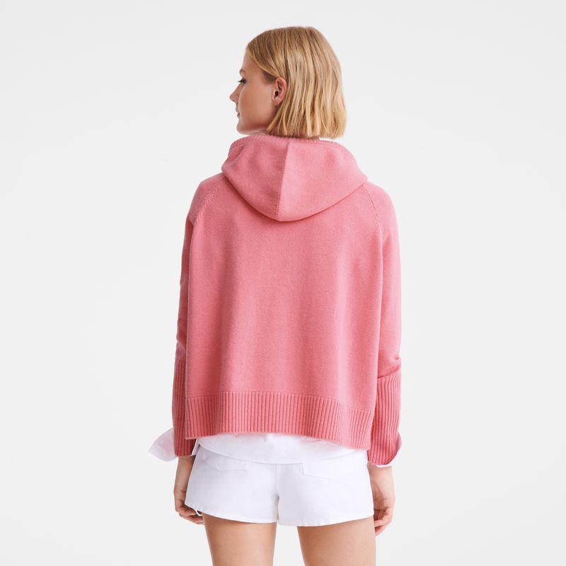 long champ Hoodie Knit Naisten Villapaita Marshmallow | FIWN7799