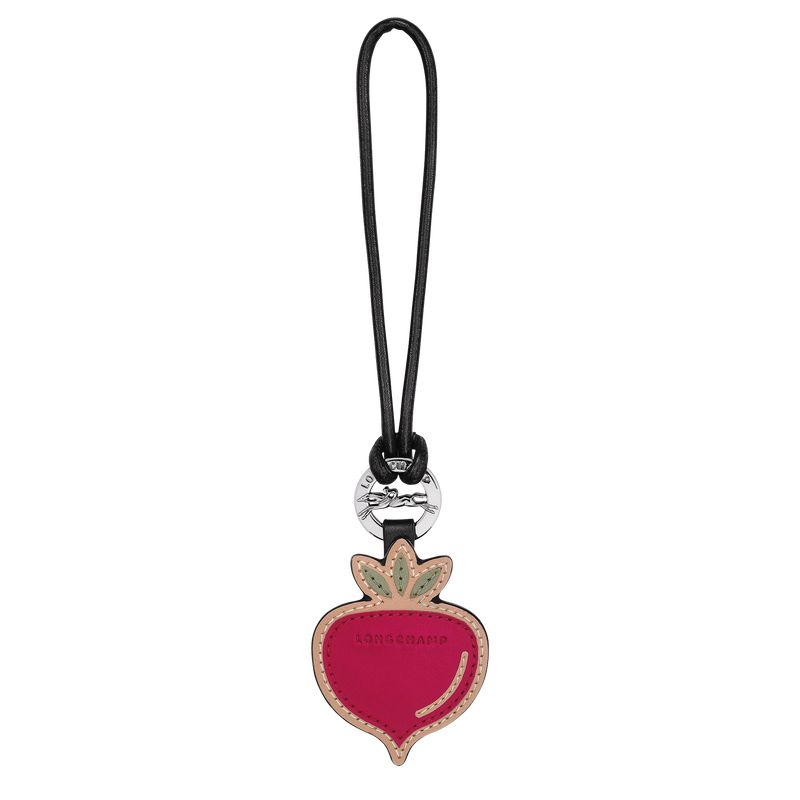 long champ Key ring Leather Miesten Avaimenperät Beetroot | FIOK7029