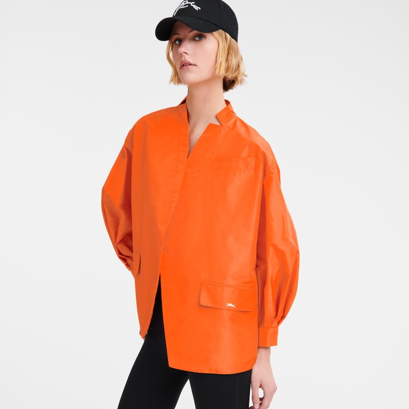 long champ Kimono Technical taffeta Naisten Takit Oranssi | FIKO7870