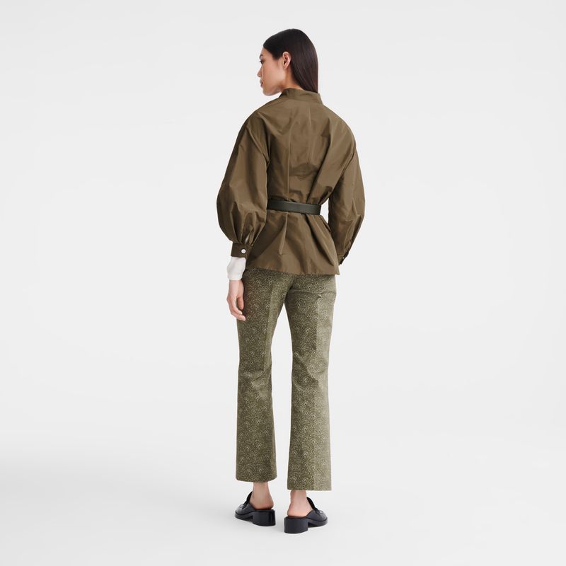 long champ Kimono Technical taffeta Naisten Takit Artichoke | FIWN7851