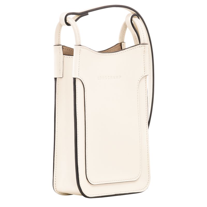 long champ Le FoulonnÉ 1 Leather Naisten Kuori Ecru | FICT8394