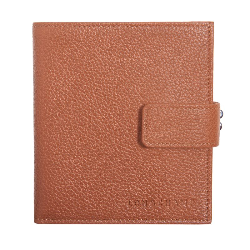 long champ Le FoulonnÉ Compact Leather Naisten Lompakko Caramel | FIWN8582