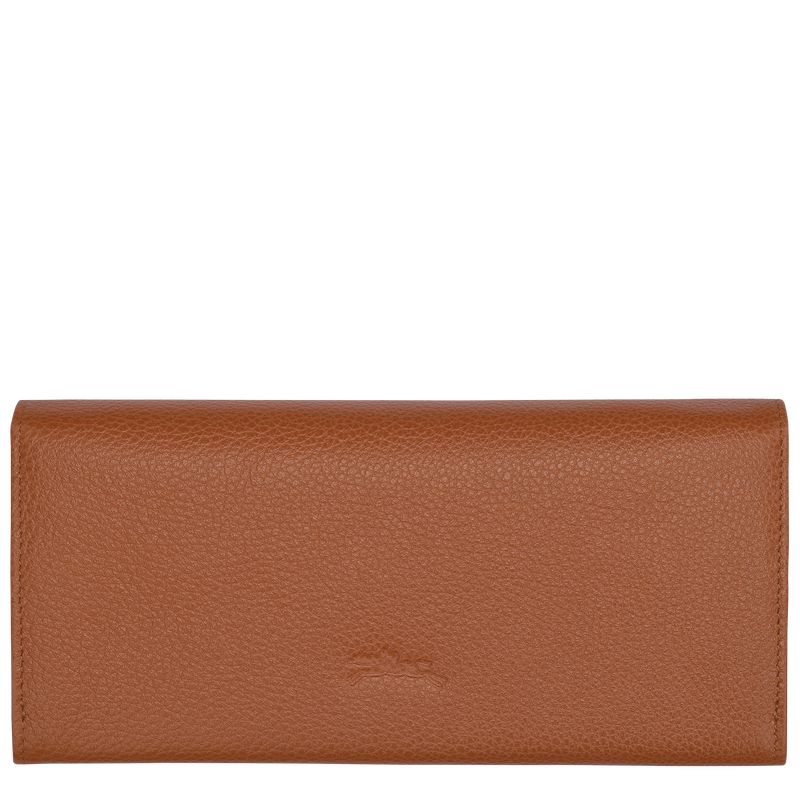 long champ Le FoulonnÉ Continental Leather Naisten Lompakko Caramel | FIRV8577