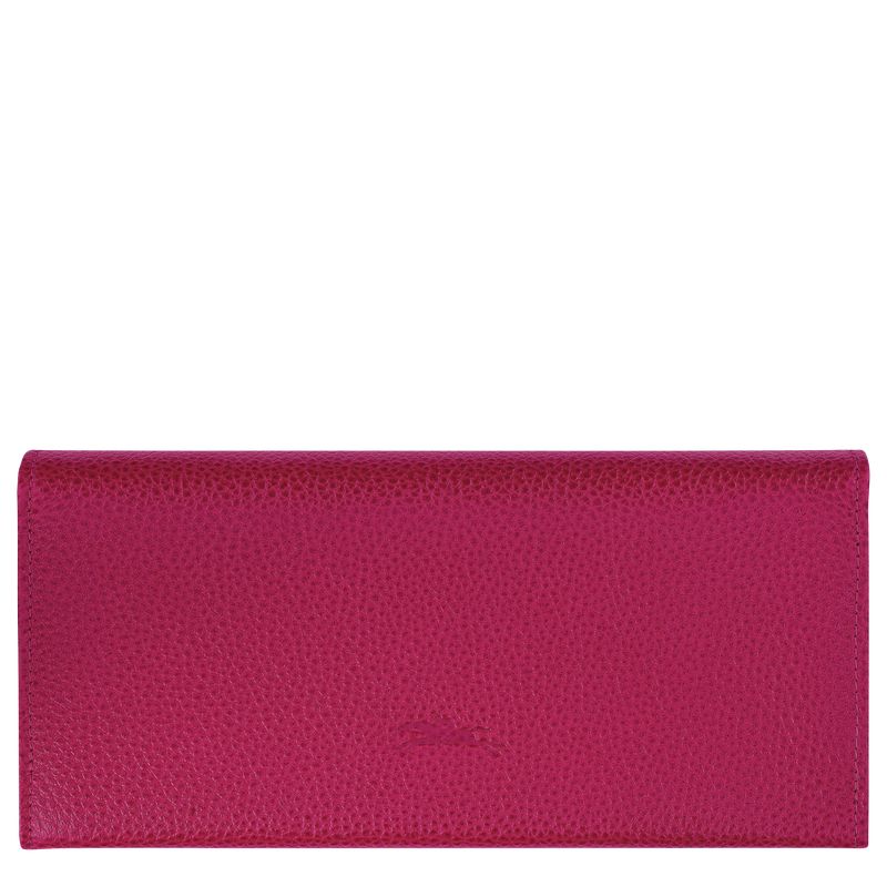 long champ Le FoulonnÉ Continental Leather Naisten Lompakko Beetroot | FINW8556