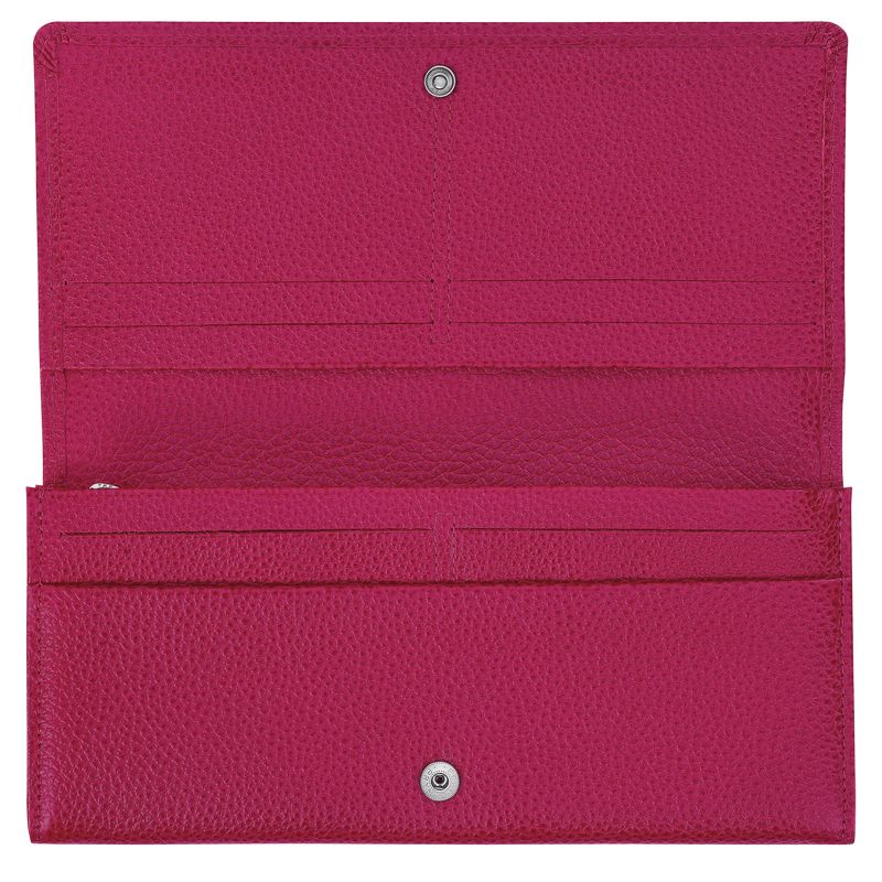 long champ Le FoulonnÉ Continental Leather Naisten Lompakko Beetroot | FINW8556