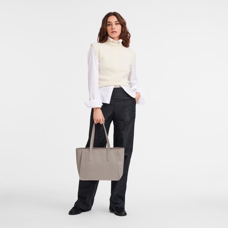 long champ Le FoulonnÉ L Tote Leather Naisten Olkalaukku Turtledove | FIMQ8866