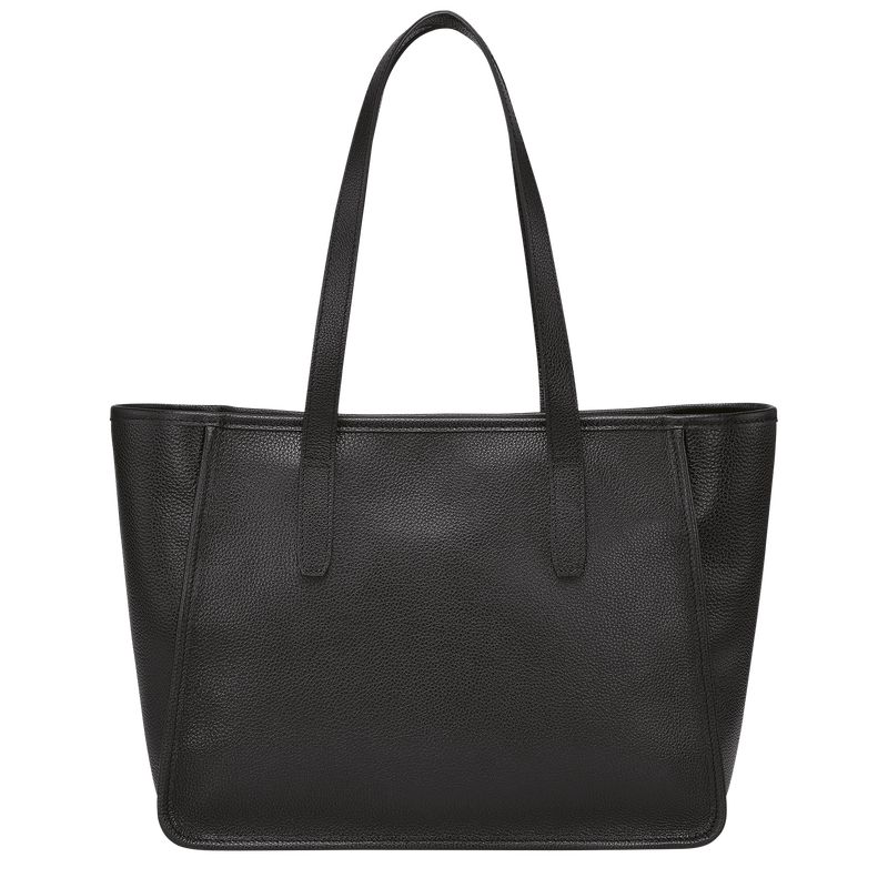 long champ Le FoulonnÉ L Tote Leather Naisten Olkalaukku Mustat | FIBE8864