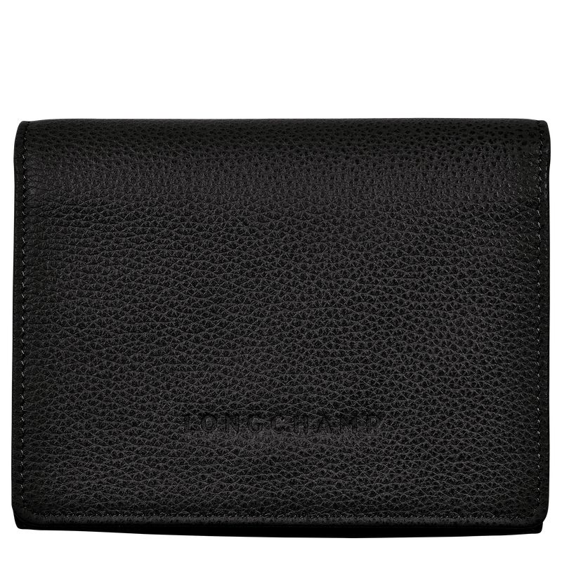 long champ Le FoulonnÉ Leather Miesten Lompakko Mustat | FIDF7397