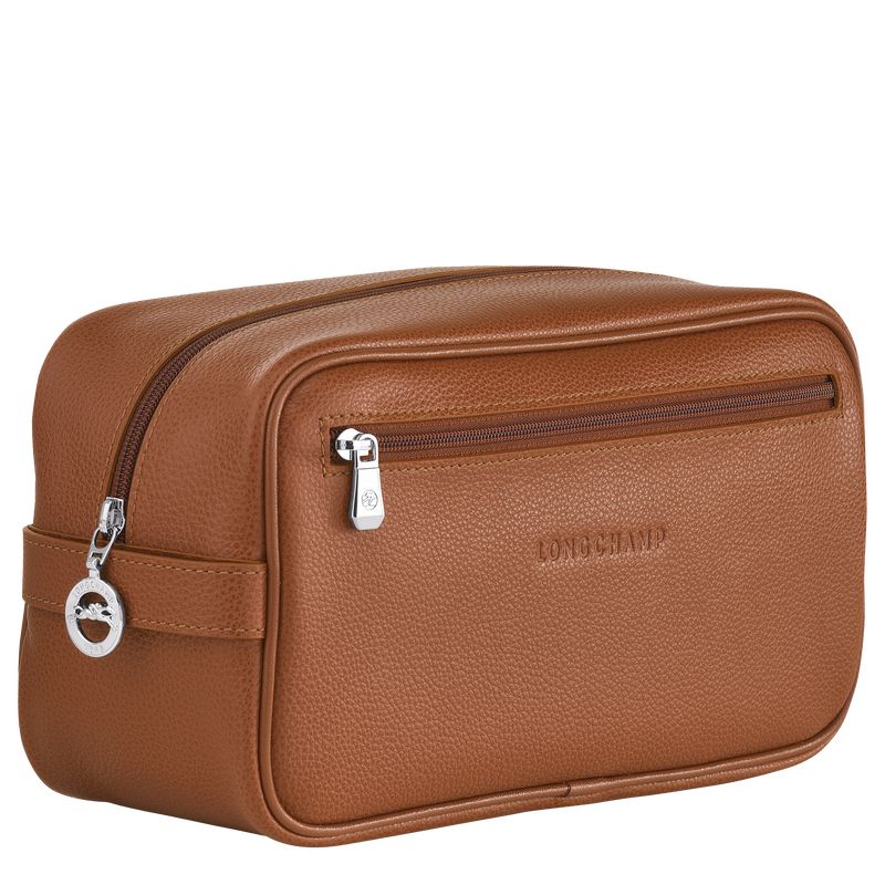 long champ Le FoulonnÉ Leather Miesten Toilettilaukku Caramel | FIMQ7151