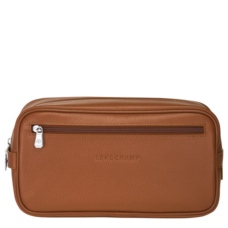 long champ Le FoulonnÉ Leather Miesten Toilettilaukku Caramel | FIMQ7151