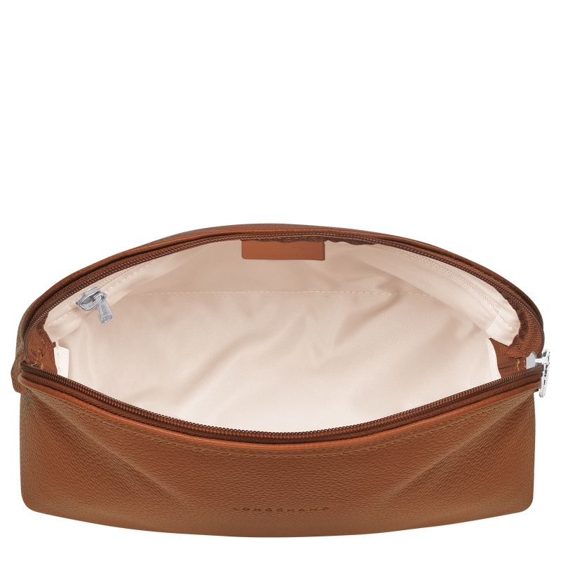 long champ Le FoulonnÉ Leather Miesten Toilettilaukku Caramel | FIXY7145